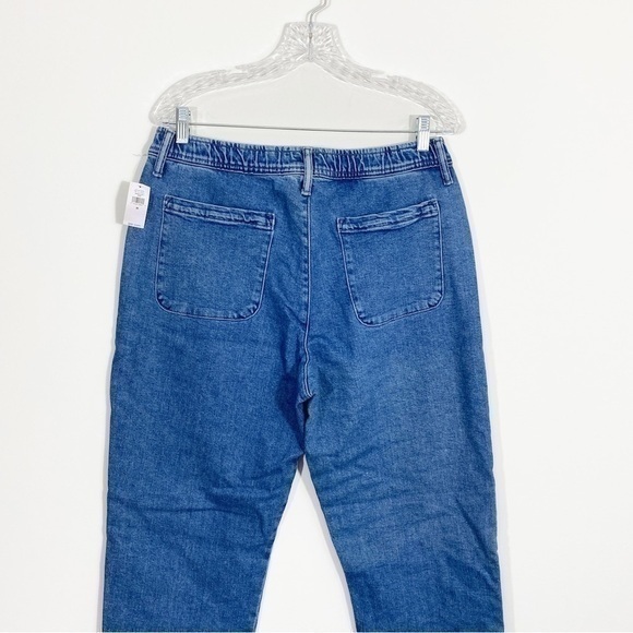 Gap NWT Mens Medium Pull on Jeans Washwell Wash Dad‎ Jeans Elastic Waist - Picture 6 of 12